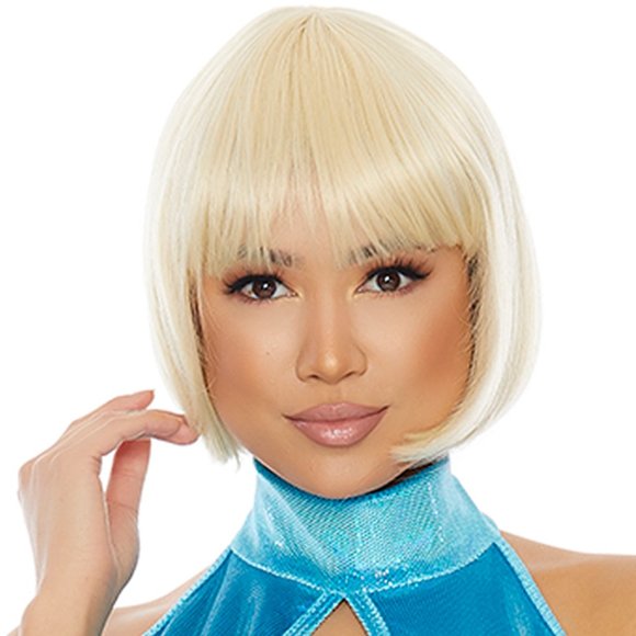 Blonde Bob Wig with Bangs - Picture 3 of 3